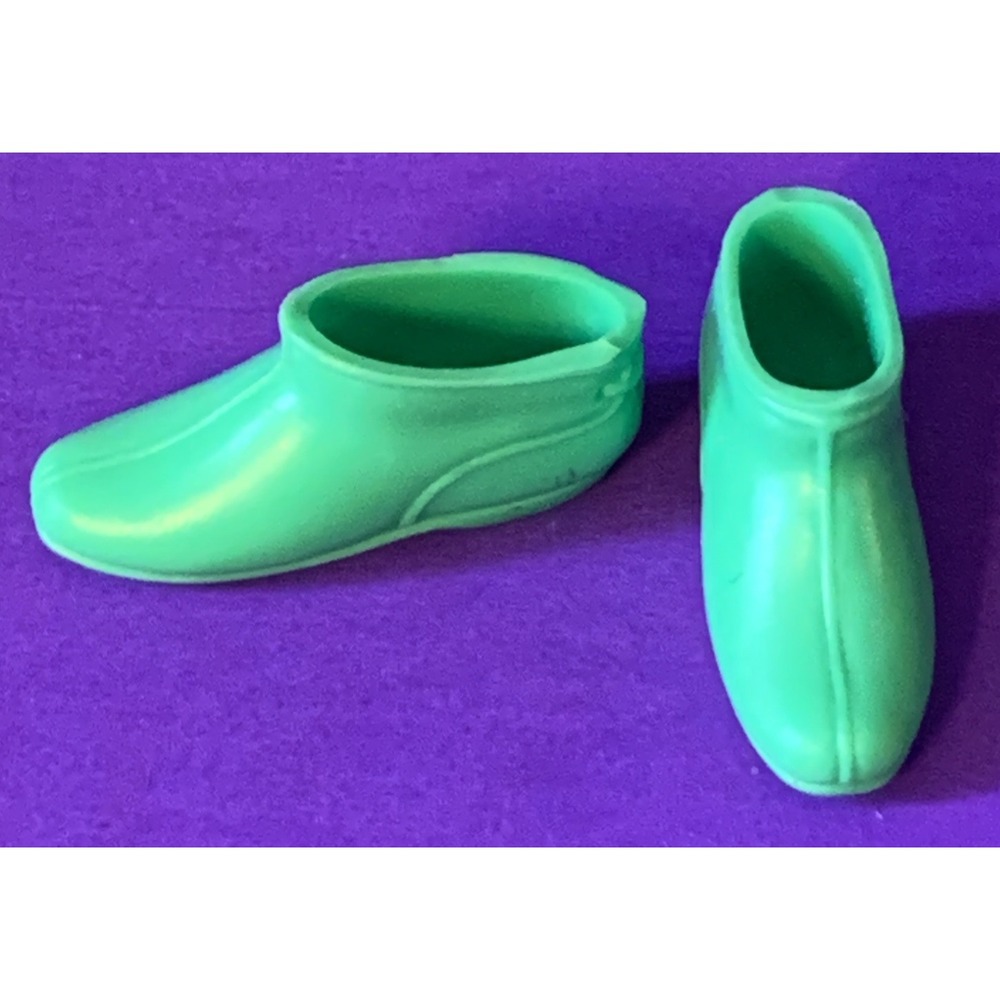 💚FRANCIE Barbie GREEN Squishy Ankle Boots Japan Vintage MINT💚
